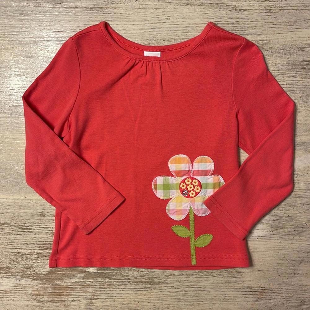Gymboree Spring Rainbow Line Plaid Daisy Appliqué Shirt